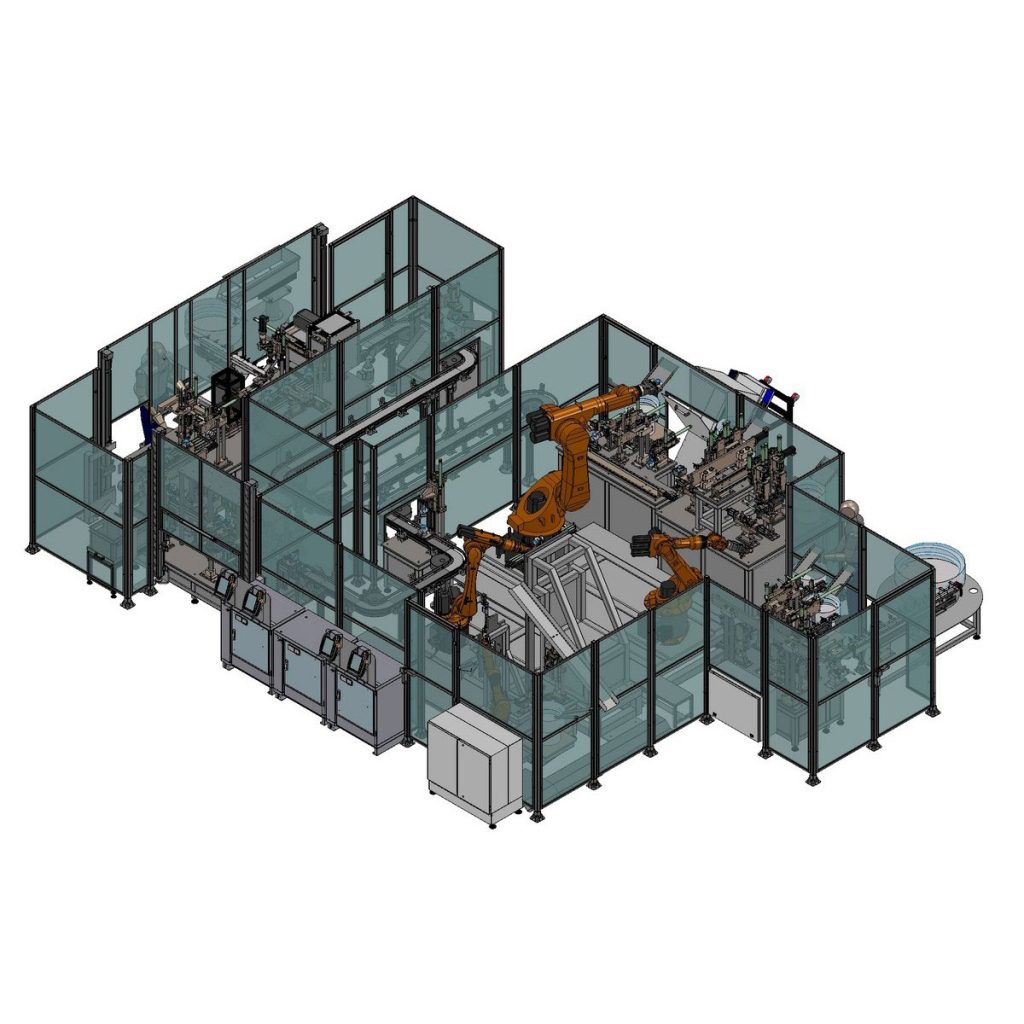 Impianto per l’assemblaggio di componenti e il controllo qualità